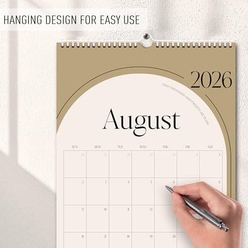 Aesthetic 2026-2027 Wall Calendar - 18 Monthly Calendar from January 2026 to June 2027, 14.5" x 10.5", Modern Vertical Wall Hanging Calendar for Organizing & Planning 5