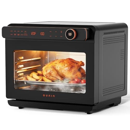 OUNIN 24L Steam and Air Fryer Combo Countertop Oven,11-in-1 Convection Baking and Steam,Bake,Broil,Dehydrate,304 Stainless Steel,Fast Cooking with Precise Electronic Temperature Control,for Gifting