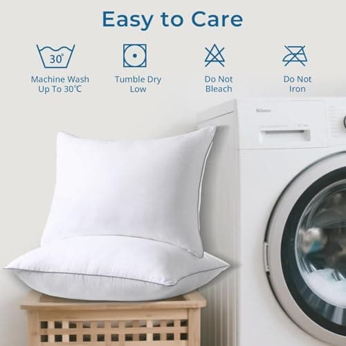 Sasttie King Size Pillows Set of 4, Bed Pillows for Side, Back, and Stomach Sleepers - Oeko-Tex Certified Supportive Down Alternative Plump Filling - Hotel Quality and Machine Washable, 4 Pack 7