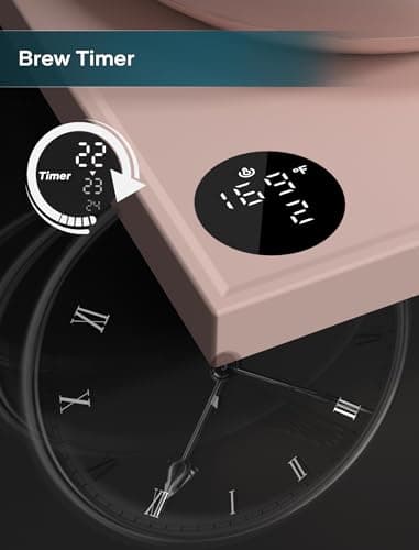 INTASTING Electric Kettles, Gooseneck Electric Kettle, ±1℉ Temperature Control, Stainless Steel Inner, Quick Heating, for Pour Over Coffee, Brew Tea, Boil Hot Water, 0.9L Pink 6