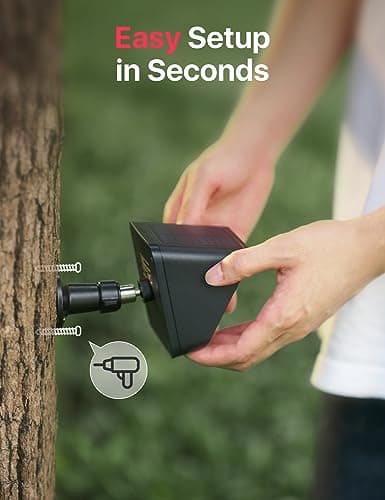 X-Sense Driveway Alarm, 1/2 Mile Long Range Solar Powered Smart Driveway Alarm, App for Customizable Driveway Alert, Outdoor Weather Resistant Motion Sensor & Detector with SBS50 Base Station 7