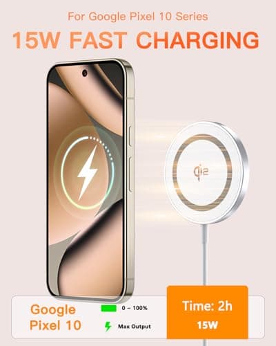 for Mag-Safe Charger 2 Pack,Qi2 Certified 15W Magnetic Wireless Charger Fast Charging Pad for iPhone 17 16 15 14 13 12&Airpods Pro 4 3 2&Samsung Galaxy S25&Pixel 10 Series,Strong Magnet,Ultra-Thin 7