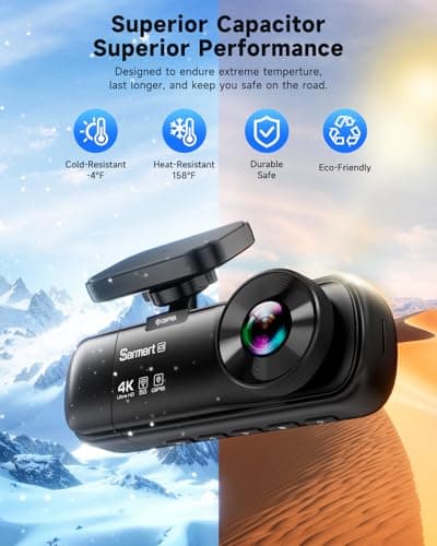 SARMERT 4K 3 Channel Dash Cam, Dash Cam Front and Rear C3, Free 64GB Card, 4K+1080P+1080P Dashcam, G-Sensor, WDR, APP, 5G WiFi, Night Vision, 24H Parking Monitor 8