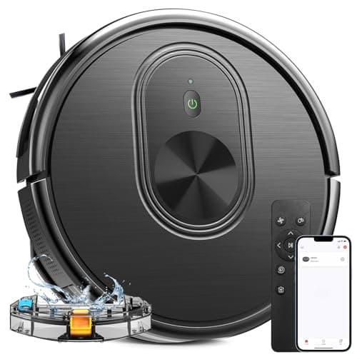 Robot Vacuum and Mop Combo, 3 in 1 Mopping Robotic Vacuum with Schedule, App/Bluetooth/Alexa, 1600Pa Max Suction, Self-Charging Robot Vacuum Cleaner, Slim, Ideal for Hard Floor, Pet Hair, Carpet