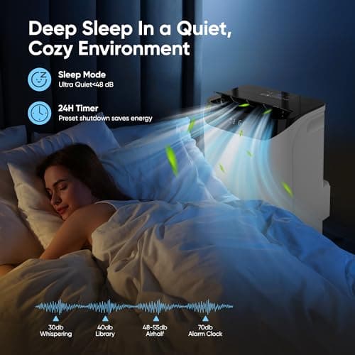 14,000 BTU Portable Air Conditioner Cools Up to 700 Sq.Ft, 3-IN-1 Energy Efficient Portable AC Unit with Remote Control & Installation Kits for Large Room, Campervan, Office, Temporary Space 7