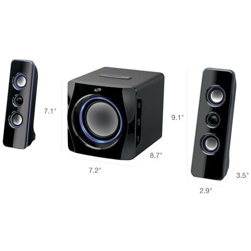 iLive Electronics Bluetooth Speaker System with Built-in Subwoofer, 7.28 x 8.86 x 7.28 Inches, Black (iHB23B) 5