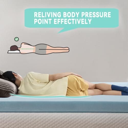 Twin Mattress Topper, Plush Gel Memory Foam, 3 inches, CertiPUR-US Certified 5