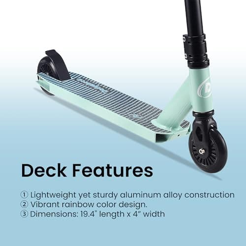 Pro Scooters for Kids 8 +, Teens and Adults | Two Different Scooter Heights 31.5” and 36.6”to Choose from | Stripe 6