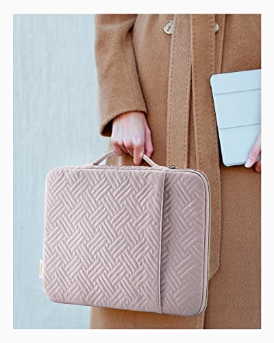 BAGSMART Laptop Case Bag, 13.3 inch Laptop Carrying Sleeve Compatible with 14 Inch MacBook Pro, 13-13.3 inch HP, Dell, Lenovo, Asus Notebook, Pink 7