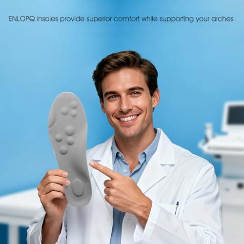 4D Cloud-Like Comfort Soles for Men - Soft Memory Foam Cushioning Insoles - Trim to Fit Steppers Insoles with Arch Support for Foot Pain Relief and Fatigue Reduction(US M 7.5-10.5) 6