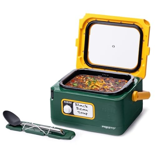 Presto 06019 8-Quart Nomad Traveling Slow Cooker, Locking Lid, Dry Erase Board, Green/Gold 10