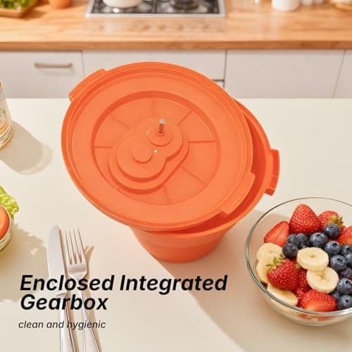 Hakka Restaurant Salad Spinner, 5 Gal/20 Qt Commercial Salad Spinner Large & Lettuce Dryer for Vegetable Friuts 7