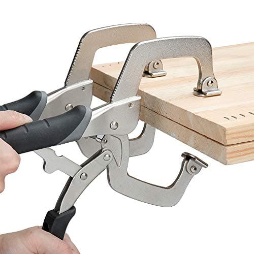 Amazon Basics Adjustable Metal Face Clamps for Woodworking, Welding, or Repairs, 3-inch Jaw Reach, 2-Pack, Black/Silver 6