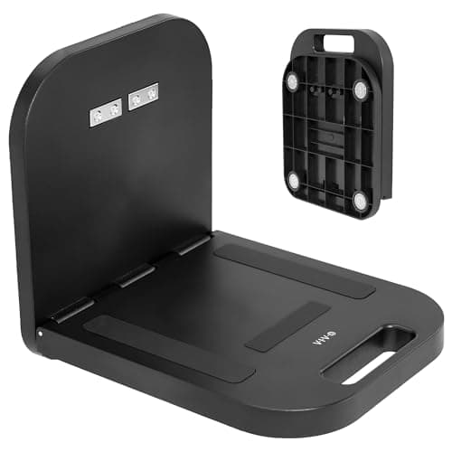 VIVO Magnetic Portable Laptop Workstation, Notebook/Tablet Shelf, Utility Platform, Hands-Free Compact Desk, Attaches to Flat Steel Surfaces, Black, DESK-MAG01