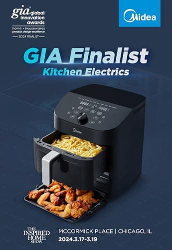 Midea Dual Basket Air Fryer Oven 11 Quart 8 in 1 Functions, Clear Window, Smart Sync Finish, Works with Alexa, Wi-Fi Connectivity, 50+ App Recipes for family meals, Bake, Roast, Grill, Broil, Toast 8