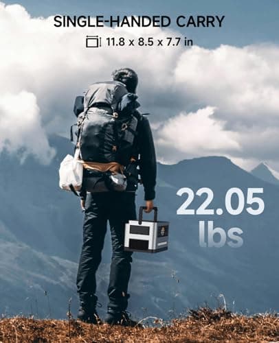 Egretech Sonic 1200W Portable Power Station, Solar Generator 1200W, 999Wh Backup Lithium Battery, 1.67H to Full Charged, with 8 Output Ports for Outdoor, Camping RVs Van Emergency(Peak 2400W) 6