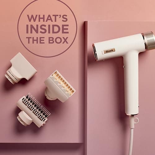 Shark Hair Dryer | SpeedStyle | No Heat Damage Hair Styling Tool | 3 Styling Tools Included | Portable & Powerful Blow Dryer | Best for Straight & Wavy Hair | Silk | HD331 8