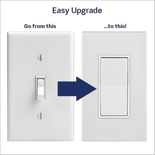 Leviton Lever Edge 15 Amp 3-Way Rocker Switch, E5603-SW, White 7