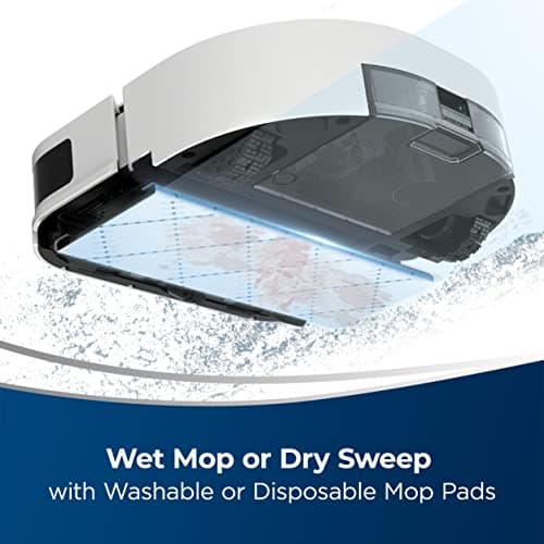 Bissell ReadyClean Wet/Dry Mopping Hard Floor Robot, Auto-Pad Change Technology, LiDAR Advanced Home Mapping, WiFi- App Connection,Smart Docking,3571 5
