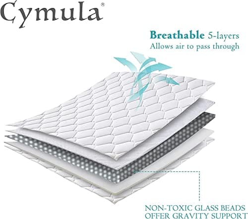 CYMULA Weighted Blanket for Adults (15lbs 60"x80" Queen Size) - Cooling Breathable Heavy Blankets for Summer Winter - Ultra Microfiber Soft Comfort Throw with Glass Beads - Gifts for Men/Women 5