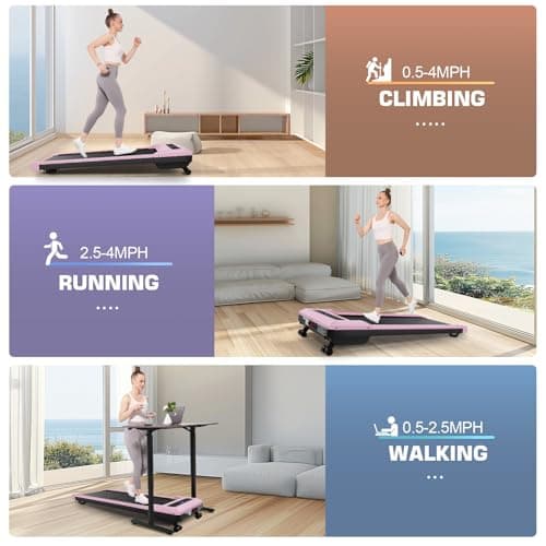 Walking Pad Treadmill with 9% 9-Level Auto Incline, 3000 lbs Capacity and Upgrade LED Screen Under Desk Treadmill with Hiking Mode 7