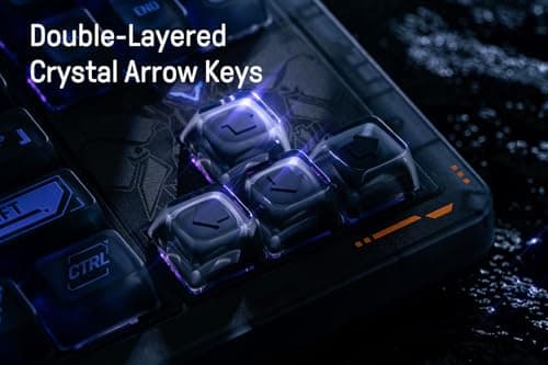 8BitDo 87 Keys Retro Mechanical Keyboard Bluetooth/2.4G/USB-C, RGB Backlight, Hot Swappable, Dual Super Programmable Buttons, Volume Knob for PC and Android - Mecha BREAK: PANTHER 6