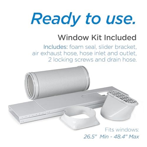 BLACK+DECKER Smart Portable Air Conditioner, 12,000 BTU for Rooms up to 550 Sq. Ft., Smart Portable AC with Follow Me Remote and Window Kit, BPACT12WT, White 7