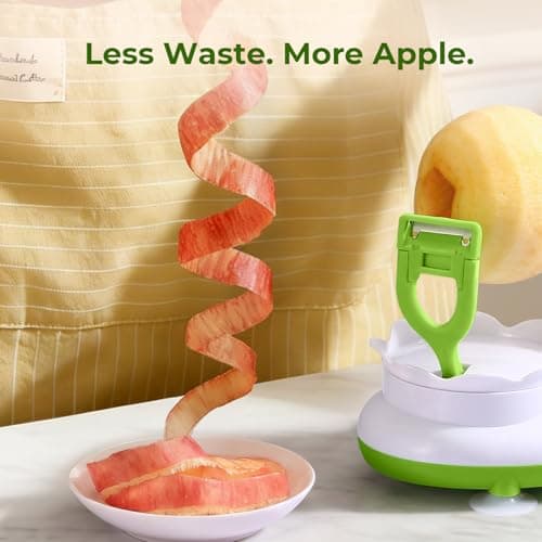 Apple Peeler for Apple Sauce and Pie, 8-Wedge Apple Slicer Corer with Stainless Steel Blades, Upgraded Strong Suction Base, Includes 2 Replacement Blades 6