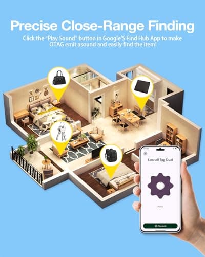 Air Tags for Android,Air Tags-4 Pack Android,2 Year Battery Life,Air Tracker Tags with 4 Case,Google Find Trackers for Google'S Find Hub App,IP65 Waterproof Luggage Tracker for Keys 5