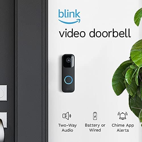 Like-New Blink Video Doorbell — Two-way audio, HD video, long-lasting battery life, wired or wire-free install, motion detection, chime app alerts, Works with Alexa (Black) 6