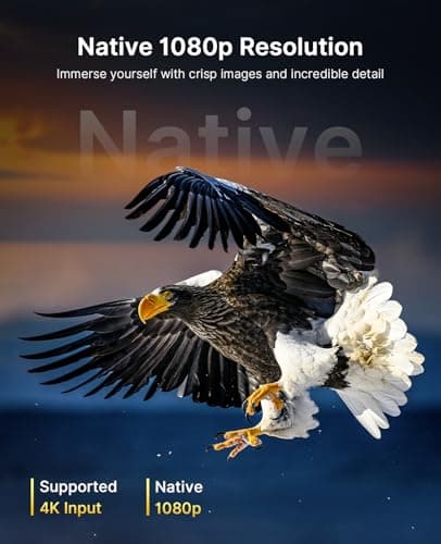 NexiGo PJ40 Pro Google TV Projector, Native 1080p, 4K Support, AI Image Enhancement, 800 ANSI Lumens, Smart Projector with Auto Keystone, 20 W Speakers, Backlit Remote, Wi-Fi & Bluetooth 6