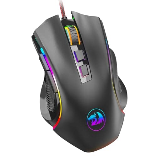 Redragon M602 Gaming Mouse, Ergonomic RGB Gaming Mouse Wired with 7200 Adjustable DPI, 9 Programmable Buttons, Professional Software for Gamer Office [Black] 9