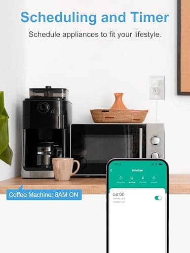 EIGHTREE Zigbee Smart Plug 15A, Energy Monitoring, 𝗭𝗶𝗴𝗯𝗲𝗲 𝗛𝘂𝗯 Required, ETL Certified, Smart Plugs That Compatible with Alexa & Home Assistant & SmartThings, 4 Packs 8