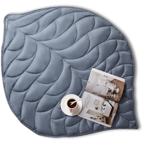 Kaisa Weighted Blanket for Adults(5 lbs, 23"x29"),Weighted Lap Blanket Machine Washable, Small Heavy Blankets with Glass Beads for Home Sleep &Travel,Grey