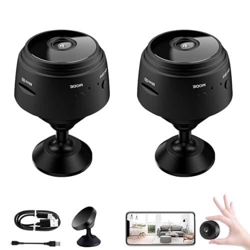 Orbicam - Orbicam Magnetic Mini Security Camera, Orbicam Camera, Orbicam Security Camera, Mini 1080p Hd Camera, Night Vision Motion Detection Security Cam with App (2Pcs)
