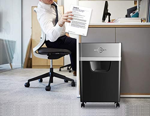 BONSEN 16-Sheet Heavy Duty Paper Shredder for Office, 60-Minute Running Time Cross-Cut CD Shredder with 60dB Low-Noise, 5.3-Gallon Pull Out Bin, Anti-Jam & Quiet Shredder for Home Office (S3102) 8