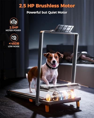 Walking Pad with Handle Bar, BestGod Treadmills for Home Office 330 lbs Capacity Foldable Under Desk Treadmill 5% Walking Treadmills with Incline 2.5 HP Folding Treadmill with Remote Control 6