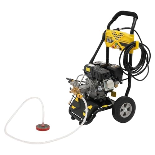 Gas Pressure Washer 2600PSI,2.4GPM Heavy Duty High Power Washer for Residential Use,7.5HP 3400RPM Engine with 26.25FT Outlet Hose,Manual Gasoline Multifunctional Cleaning Machine with 5 Nozzles 6