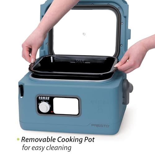 Presto 06017 8-Quart Nomad Traveling Slow Cooker, Blue 9