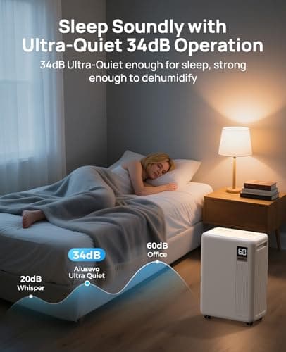 30 Pint Dehumidifier for Basement, 2500 Sq. Ft Dehumidifiers for Home with Drain Hose, 3 Modes, Smart Humidity Control, 24H Timer, 0.52 Gal Water Tank, for Whole House, Bedroom, Bathroom, Garage, Rv 7