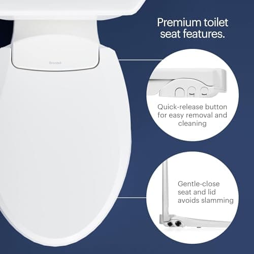 Brondell Bidet Toilet Seat, Non-Electric Swash Ecoseat, Fits Elongated Toilets, White - Dual Temperature, Dual Nozzle System - Bidet with Easy Installation 9