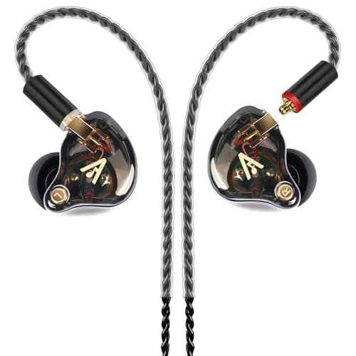 Vibes 202 Wired Earbuds - HiFi in Ear Monitor Headphones – Professional Noise Isolating Ear Buds - Clear Sound, Deep Bass & Comfort-Fit IEM Earphones - MMCX to 3.5mm, Silver Plated Cord, Carrying Case