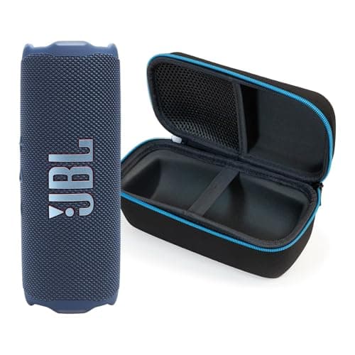 JBL Flip 7 (Blue) + Bundle with divvi! Protective Hardshell Case (Black)