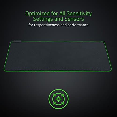 Razer Goliathus Extended Chroma Gaming Mousepad: Customizable Chroma RGB Lighting - Soft, Cloth Material - Balanced Control & Speed - Non-Slip Rubber Base - Classic Black 5