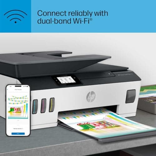 HP Smart Tank Plus 651 Wireless All-in-One Printer, Ink Tank Printer-for-Home Use, 2 Years of Ink Included Auto Document Feeder, Mobile Print, Scan, Copy, Fax, an EcoTank Alternative (7XV38A) 12
