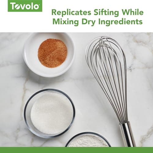 Tovolo Balloon Whisk Stainless Steel 9 in Whip Whisk for Cooking Blending Mixing Stirring Whipping Beating, Dishwasher Safe Metal Handheld Large Heavy Duty Multi Function Whip Whisking Mixing Tool 5