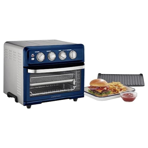 Cuisinart TOA-70NV AirFryer Toaster Oven with Grill, Navy Blue Bundle with 1 YR CPS Enhanced Protection Pack 4