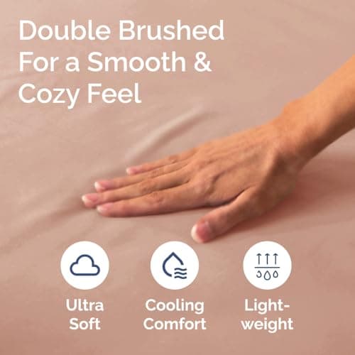 Full Fitted Bed Sheet - Bottom Single Fitted Sheet Only - Ultra-Soft Hotel Luxury Bedding w/ 8-16 Inch Deep Pockets - Breathable, Cooling & Wrinkle Free - Easy-Care, Fade & Shrink Resistant - Mauve 5