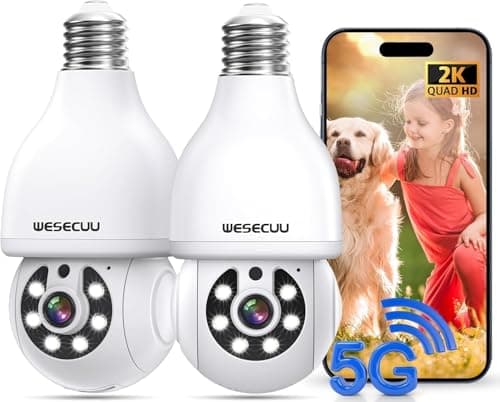 WESECUU Light Bulb Security Camera