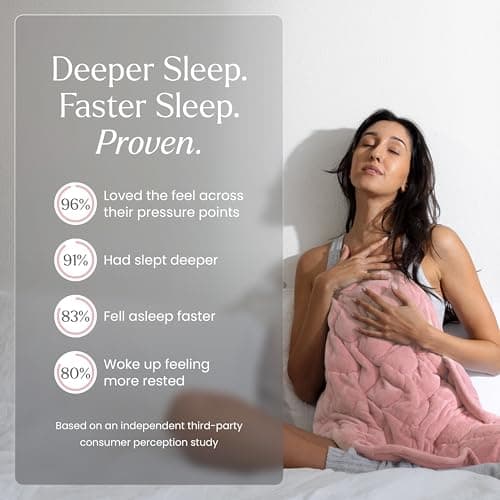 nodpod Body 6.5lb Patented Compact Weighted Blanket I Perfect for Relaxation, Sleeping & Travel l I Glass Bead Filled, Machine Washable (29" x 24") - Blush Pink 5